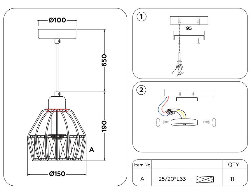TR5875 DCF/SB темный кофе/бронза E14 max 40W D150*650